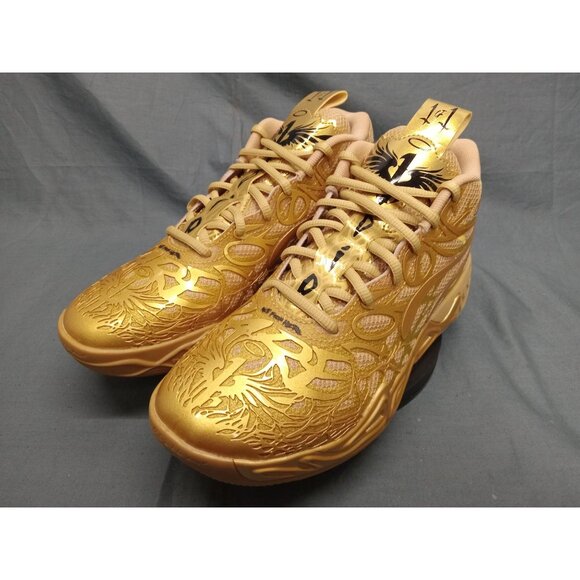 Puma Boys MB.04 Sneakers Golden Child JR Edittion Gold Size 7 NEW NO BOX! - Picture 9 of 11